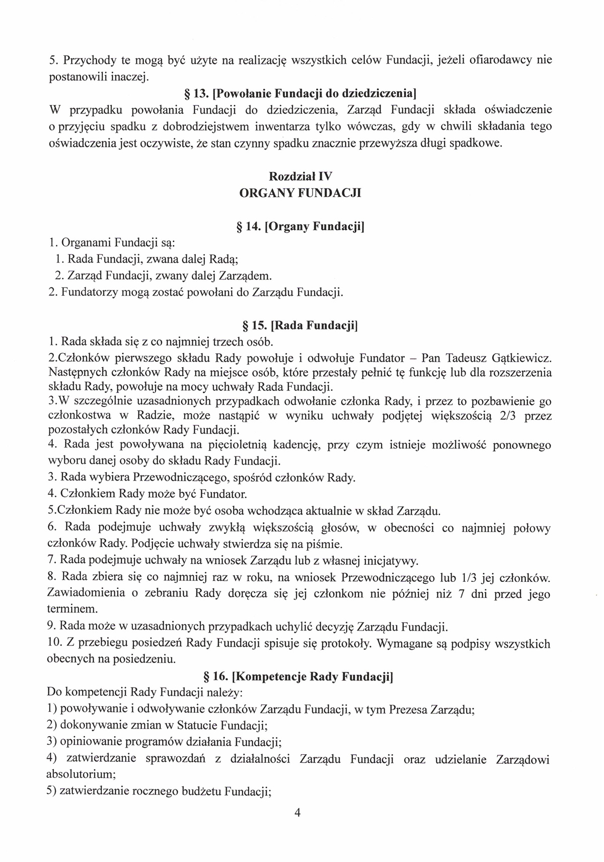 Statut Jurajskiej Fundacji Pomocy