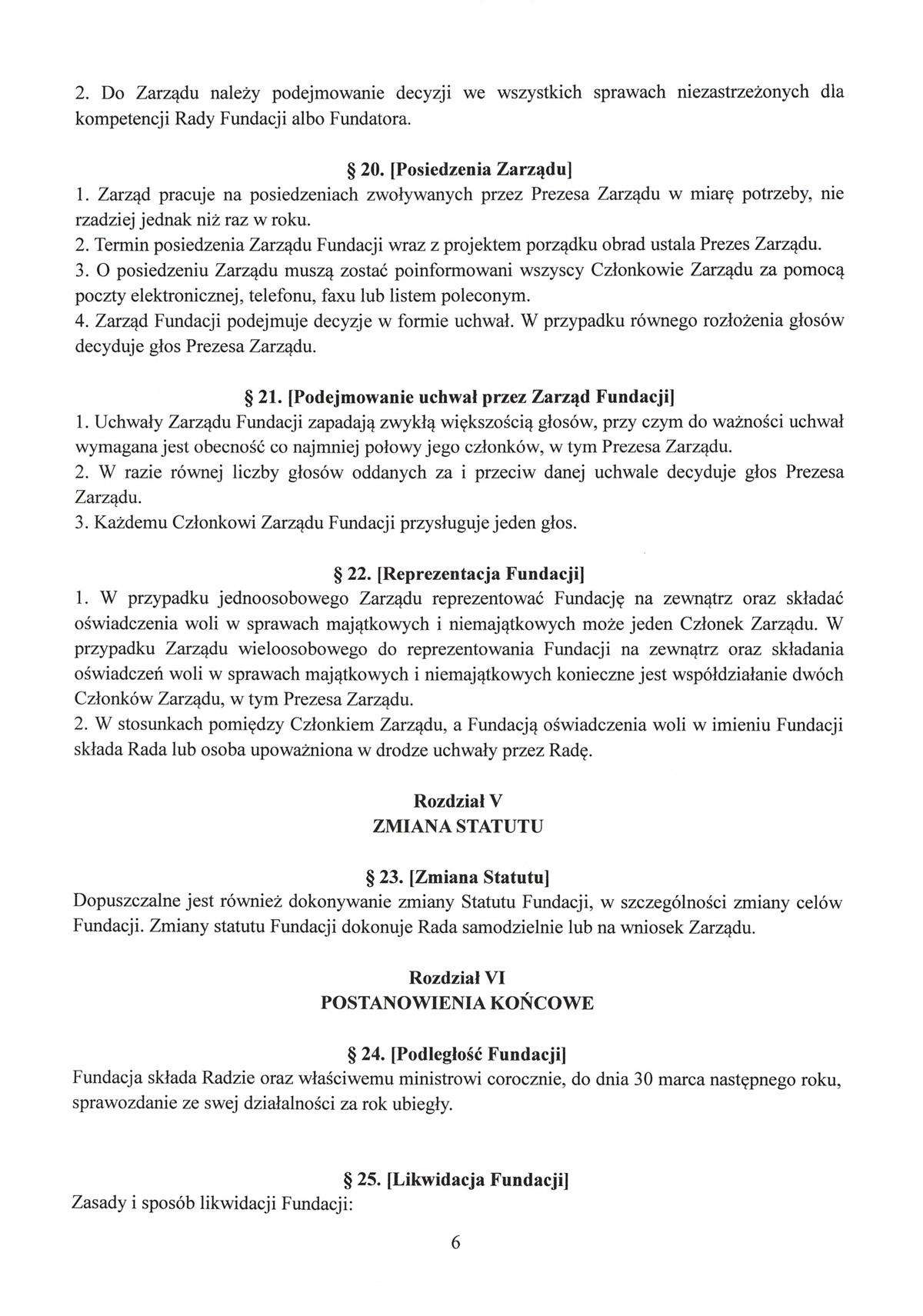 Statut Jurajskiej Fundacji Pomocy